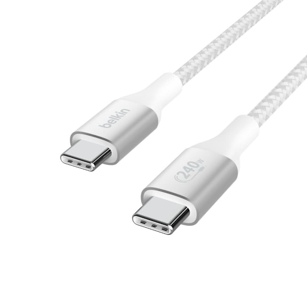 Belkin BOOST CHARGE 240W USB-C til USB-C-kabel, 1 m, hvid