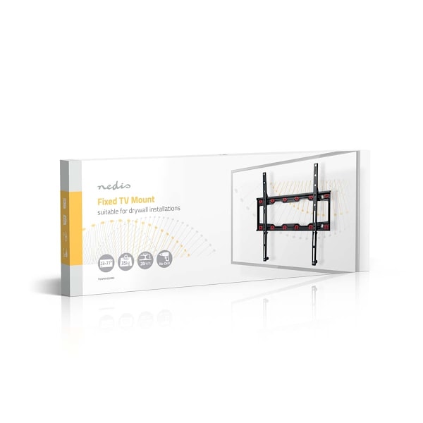 Nedis Fast TV väggfäste | 23 - 55 " | Maximal skärmvikt som stöds: 35 kg | Minsta väggdistans: 28 mm | Stål | Svart