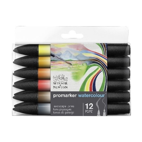 WINSOR Watercolour marker set, landscape tones 12pcs