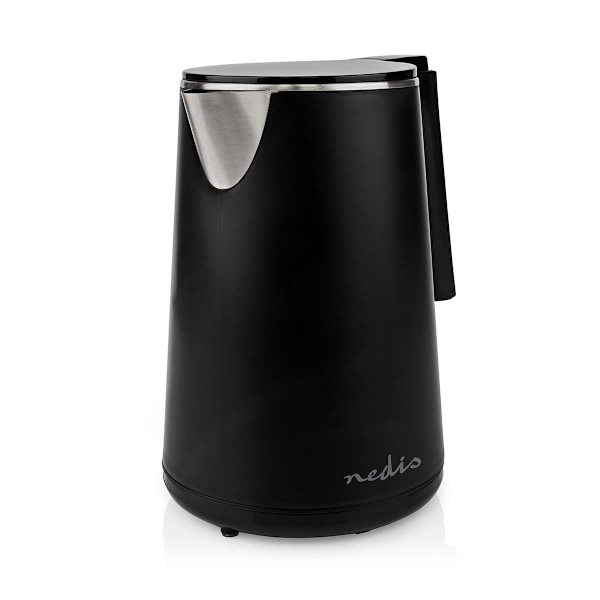 Nedis Vatten kokare | 1.0 l | Plast | Svart | Roterbar 360 grader | Dolt värmeelement | Strix® kontroll | Koka-tort funktion