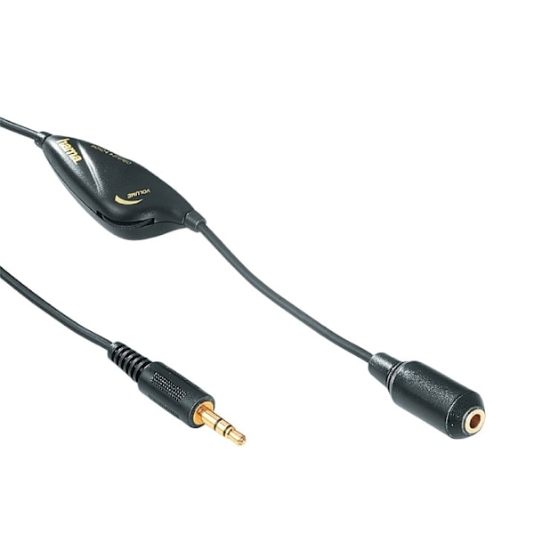 HAMA Jack Forlængerkabel 3,5mm-3,5mm Jack 3,0m Guldbelagt m. Volumen TL