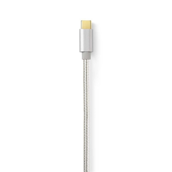 Nedis USB kaapeli | USB 2.0 | USB-C™ Uros | USB Micro-B Uros | 10 W | 480 Mbps | Kullattu | 3.00 m | Pyöreä | Nailon / Punottu | Alumiini | Laatikko k