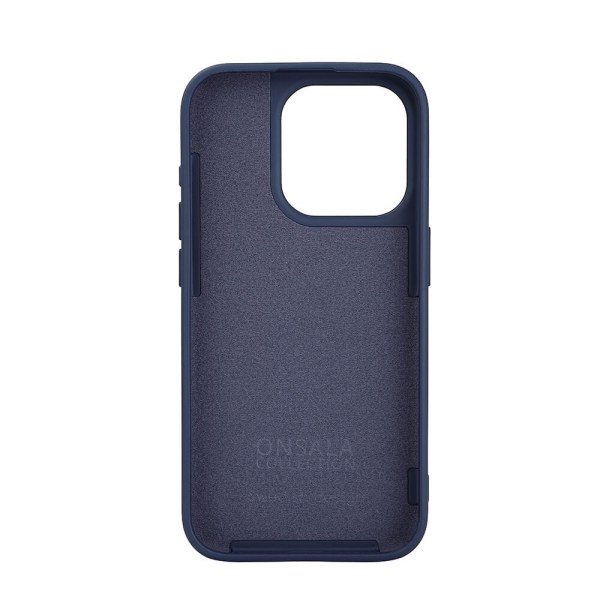 ONSALA Back Sil Touch Recycled MagSerie iPhone 15 Pro Dark Blue Blå