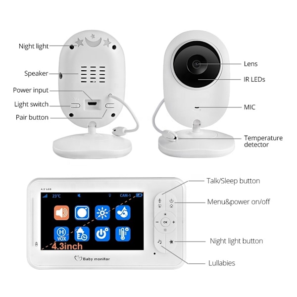 ViewIT 4.3" baby monitor