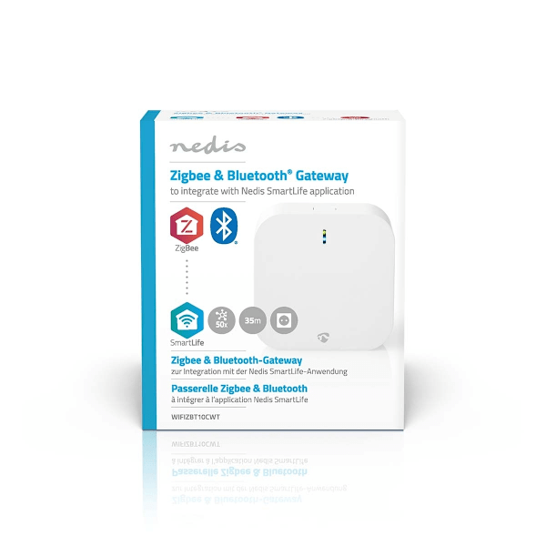 Nedis SmartLife Gateway | Bluetooth® / Zigbee 3.0 | 50 Enheter | Strömadapter | Android™ / IOS | Vit