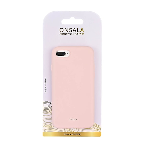 Onsala Suojakuori Silikooni Chalk Pink - iPhone 6/7/8/SE Rosa