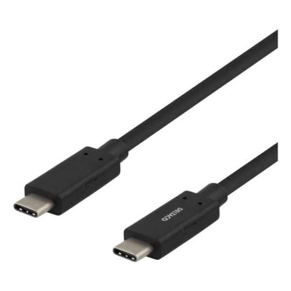 DELTACO USB-C till USB-C-kabel, 1m, 60W 3A, USB 3.1 Gen 1, E-Mar