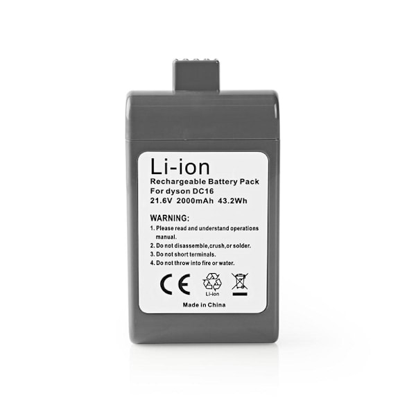 Nedis Pölynimurin Akku | Sopiva: Dyson DC16 | Li-Ion | 21.6 V DC | 2000 mAh | 43.2 Wh
