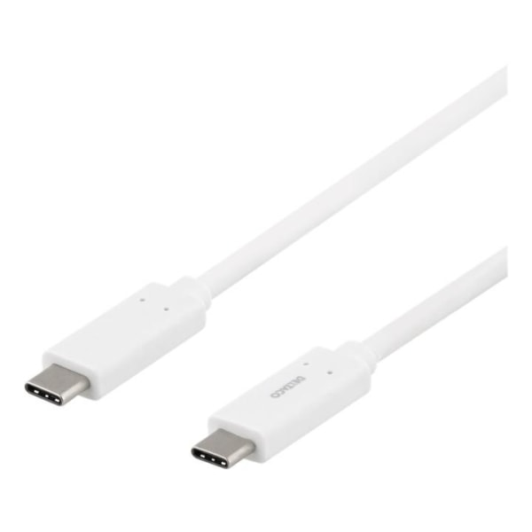 DELTACO USB-C till USB-C-kabel, 1m, 1,5A, USB 3.1 Gen, E-Marker,
