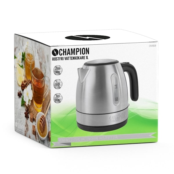 Champion Vattenkokare 1,0L VK050 Rostfri
