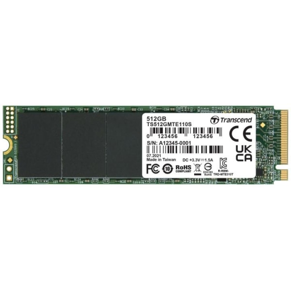 Transcend PCIe M.2 SSD Gen3 x4 NVMe 512Gb (R1700/W1400)