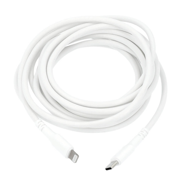 Gear Latausjohto USB-C till Lightning 3m Valkoinen MFI C94