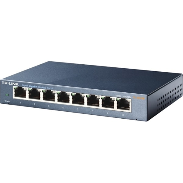 tplink TP-LINK Technologies TP-Link TL-SG108 8-port Metal   Switch 8-porte Gigabit Sort