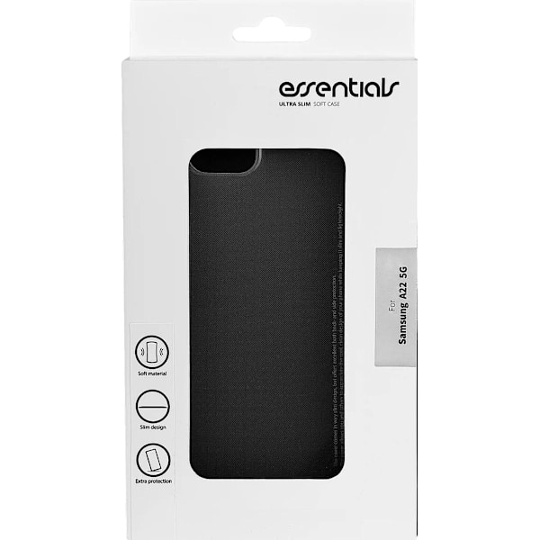 Essentials Samsung Galaxy A22 5G TPU back cover, Transparent Transparent