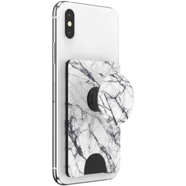 PopSockets Wallet Dove White Marble Aftagelig Mobil Wallet PopWa