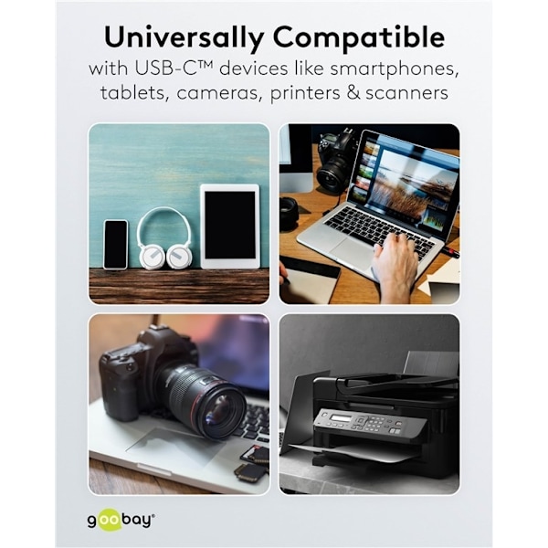 Goobay Adapter USB-C™ till USB-C™ 90°, svart USB-C™ uttag > USB-C™ plugg