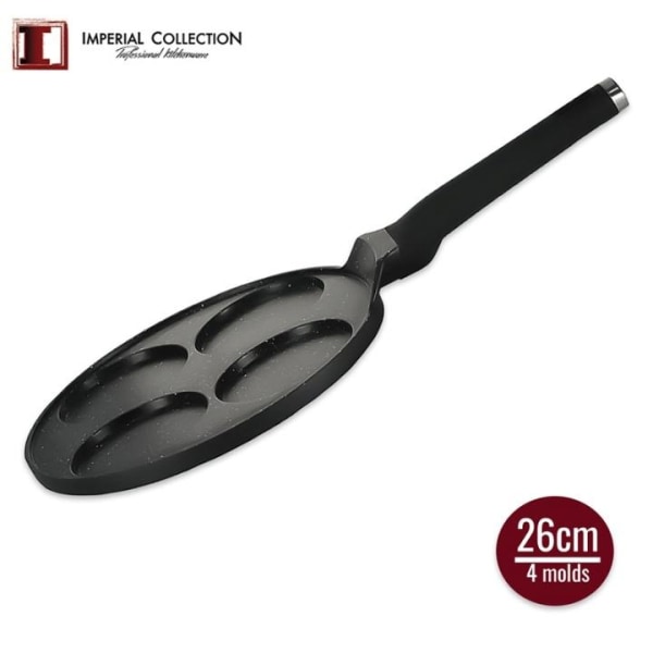 Imperial Collection - Crepes-panna med 4 formar, 26cm Black