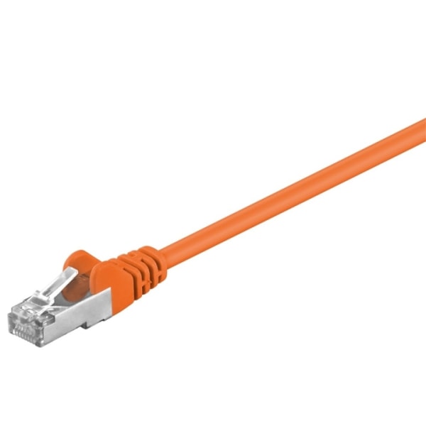 Goobay Netværkskabel CAT 5e, F/UTP, orange, 0,5 m kobberbeklædt