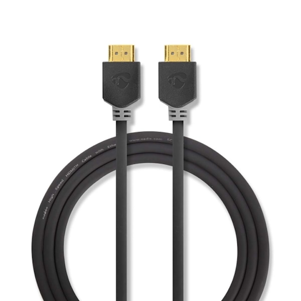 Nedis High Speed ​​HDMI ™ Kaapeli Ethernet | HDMI™ liitin | HDMI™ liitin | 4K@60Hz | ARC | 18 Gbps | 1.00 m | Pyöreä | PVC | Antrasiitti | Laatikko
