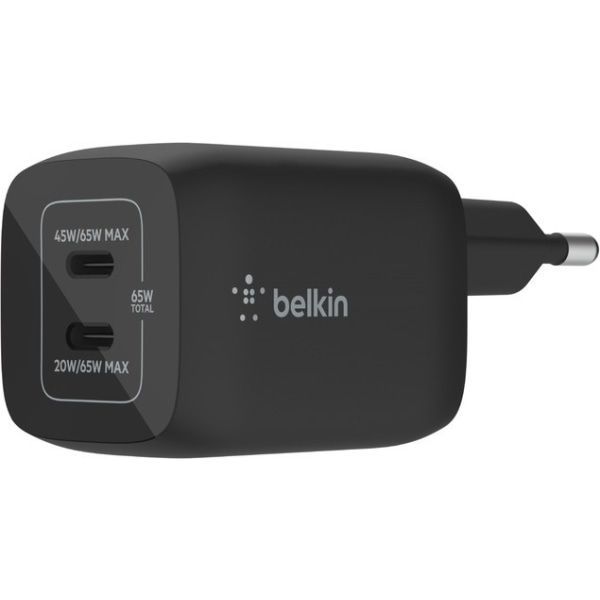 Belkin Boost Charge Pro Dual Port USB-C GaN 65 W PD 3.0 AC-ladda