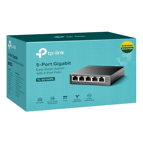 TP-Link 5-Port Gigabit Easy Smart Switch with 4-Port PoE+