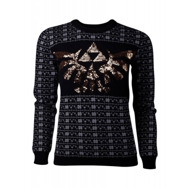 Difuzed Zelda Tri-Force Glitter julesweater, XS