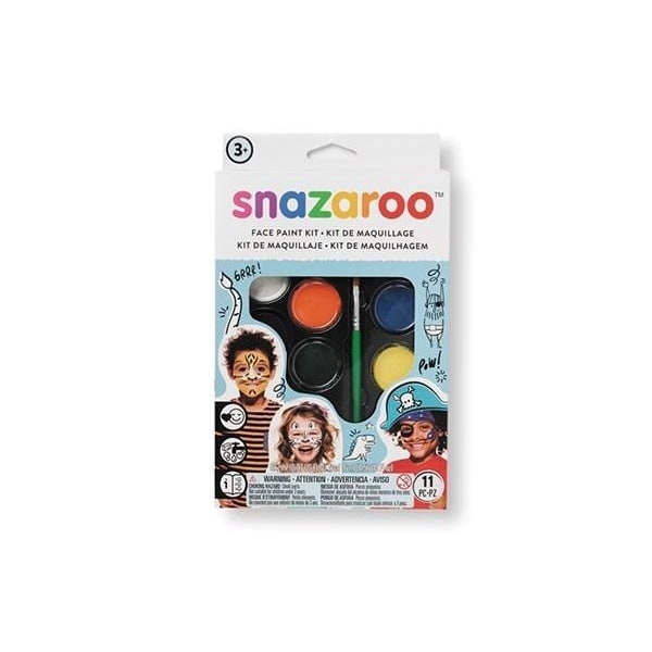 Snazaroo Ansiktfärg 10 delar + Guide