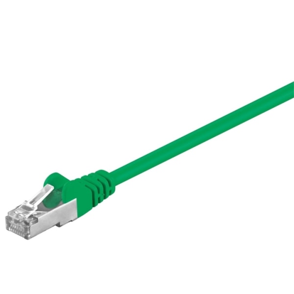 Goobay Netværkskabel CAT 5e, SF/UTP, grøn, 1,5 m kobberbeklædt a