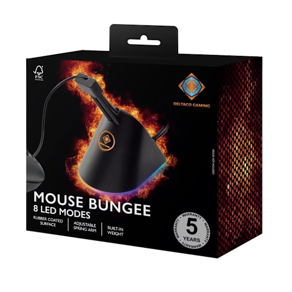DELTACO GAMING RGB Mouse Bungee, svart