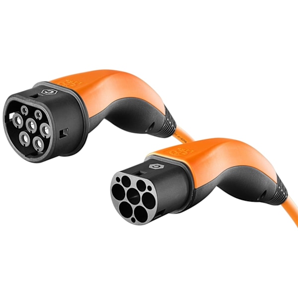 LAPP MOBILITY Spiral laddkabel Typ 2, upp till 11 kW, m, orange (5555936025) 20 A, 3-fas, för laddning av hybrid- och elbilar med Typ 2-anslutning