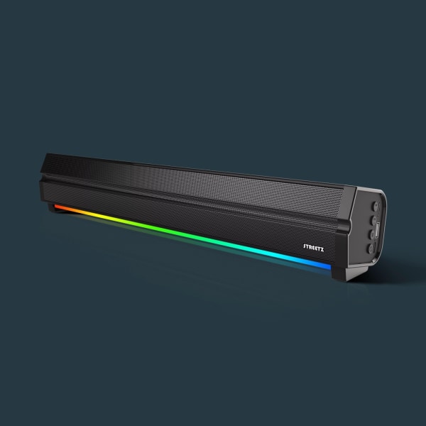 Streetz SB100 Bluetooth Soundbar, RGB lys, micro SD slot