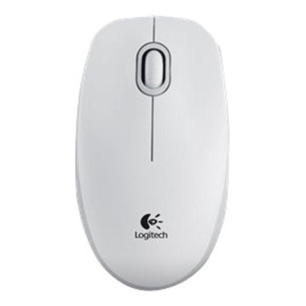 Logitech 1000 DPI, Optical, USB, 3 buttons Hvid