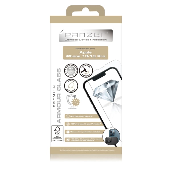 panzer iPhone 13/13 Pro/14 Panserglas Transparent