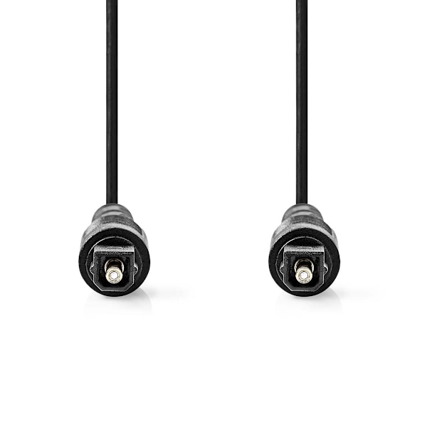 Nedis Optinen Audiokaapeli | TosLink uros | TosLink uros | 3.00 m | Pyöreä | PVC | Musta | Label