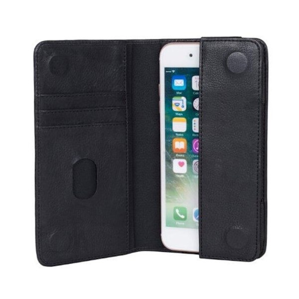 Buffalo Wallet Læder Universal op til 5" Sort Svart