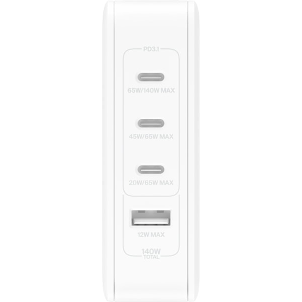 Belkin BoostCharge Pro 4-ports GaN 140 W nätladdare