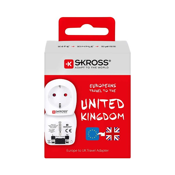 SKROSS Matka-adapteri Eurooppa-UK Maadoitettu