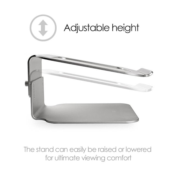 Desire2 Laptop Stander Riser Elevator Justerbar Universal Sølv