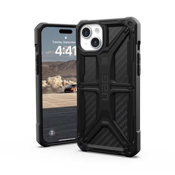 Urban Armor Gear iPhone 15 Plus Monarch  - Carbon Fiber Svart