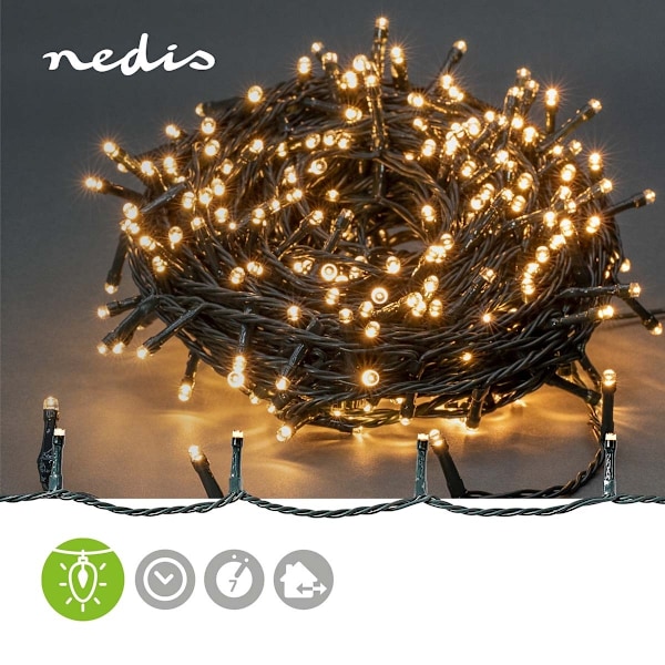 Nedis Julbelysning | Sträng | 720 LED's | Varm Vit | 54.00 m | Ljuseffekter: 7 | Inomhus eller Utomhus | Strömadapter