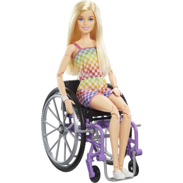 Barbie-pyörätuolin muotinukke