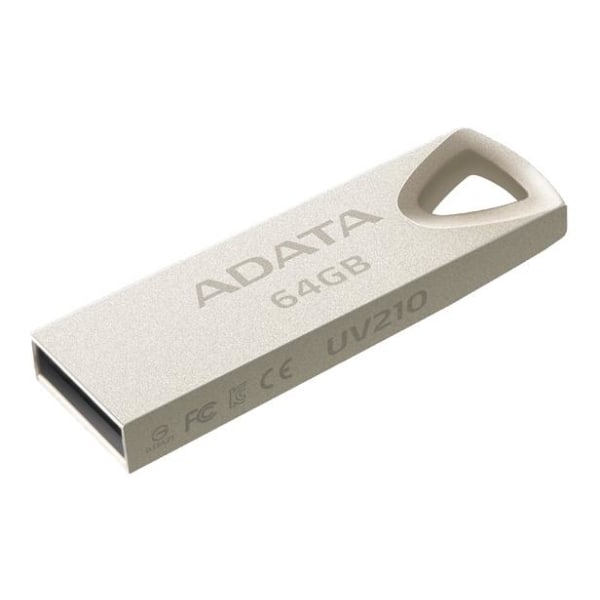 ADATA UV210 USB-minne 64GB USB 2.0, Guld, Metall