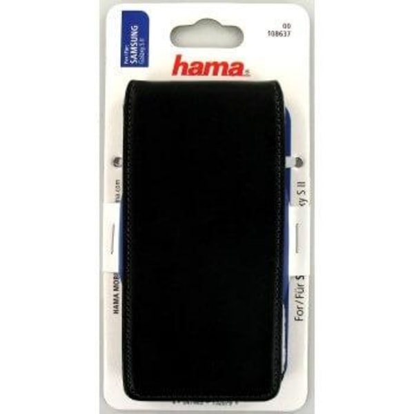 Hama Samsung S2 Mobilväska Flip-Front Svart Läder Svart
