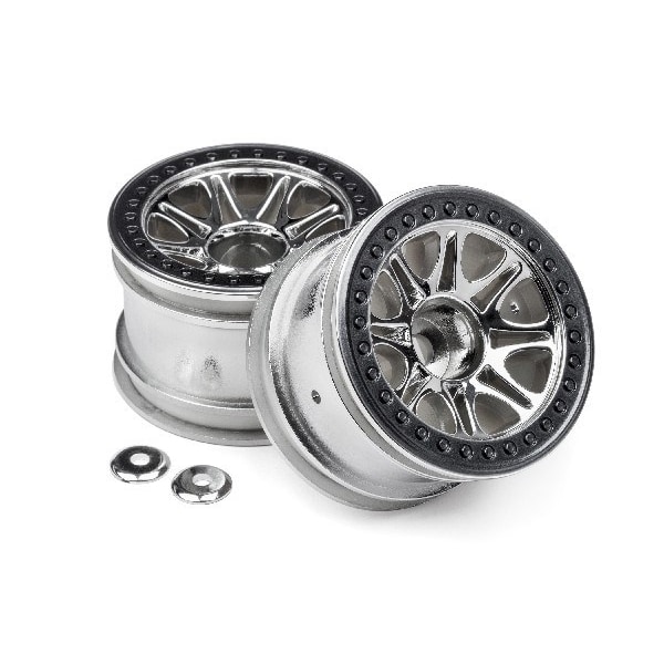 HPI Split 8 Truck Wheel (Chrome/2Pcs)