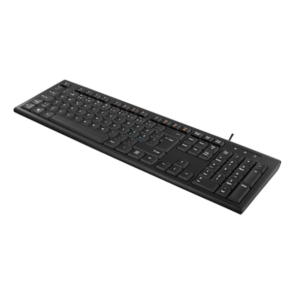 DELTACO Tangentbord, nordisk layout, USB, 1,1m kabel, svart Svart
