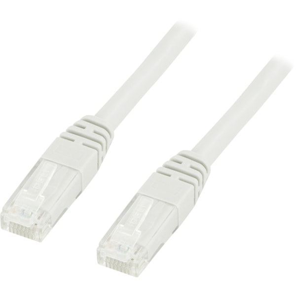 DELTACO U/UTP Cat6 laitekaapeli, 0,3m, valkoinen