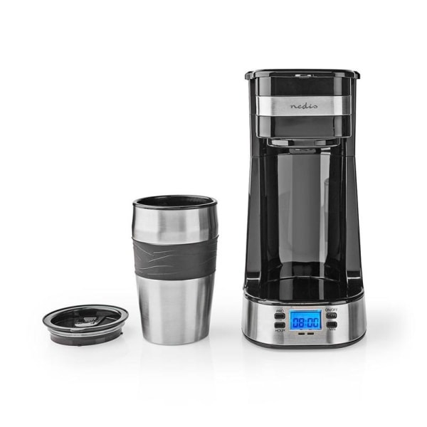 Kaffebryggare för en kopp | Resemugg med dubbel vägg | 0.42 l |