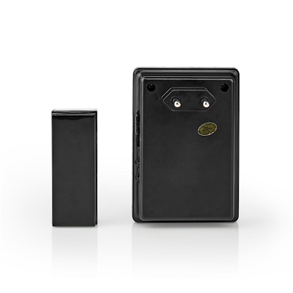 Nedis Trådlösa dörrklockan | Strömadapter | 220 - 240 V AC 50 Hz | 1x CR2032 | Volym: 80 dB | Signalområde: 300 m | IP44 | Justerbar volym | 36 Melodi