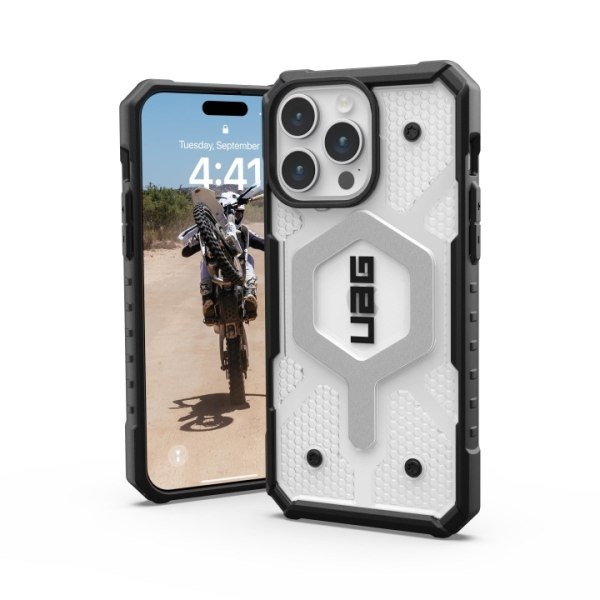 Urban Armor Gear iPhone 15 Pro Max Pathfinder Magsafe - Ice Transparent