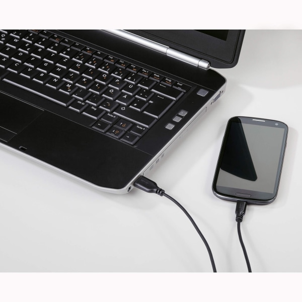 HAMA Johto USB-USB-Micro B 0.75m Kulta/Musta